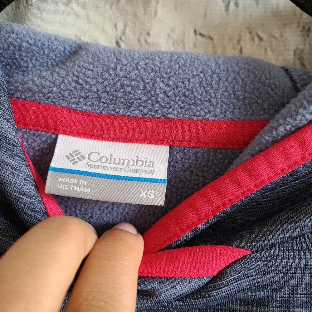 Columbia Blue And Pink Athletic Pullover Hoodie Extra Small - Picture 7 of 11